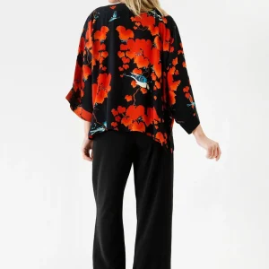 Best One Hundred Stars Acer Black Crepe Kimono