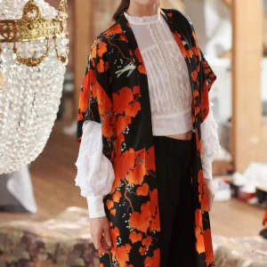 Cheap One Hundred Stars Acer Black Midi Kimono