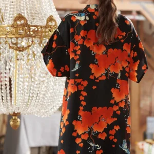 Cheap One Hundred Stars Acer Black Midi Kimono