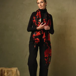 Shop One Hundred Stars Acer Black Wool Scarf