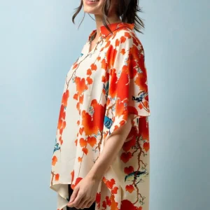 Store One Hundred Stars Acer Red Tunic Top