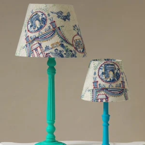 Online One Hundred Stars Ancient Columns Blue 8" Tapered Lampshade