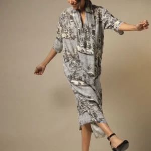Fashion One Hundred Stars Ancient Columns Charcoal Rachel Dress