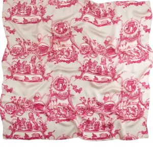 Clearance One Hundred Stars Ancient Columns Pink Silk Scarf