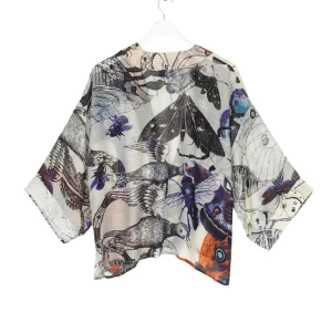 Hot One Hundred Stars Butterflies Cobalt Kimono
