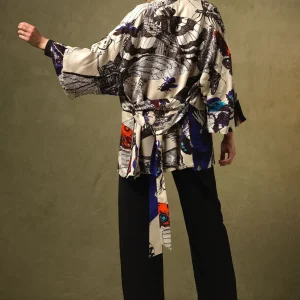 Store One Hundred Stars Butterflies Cobalt Wrap Jacket