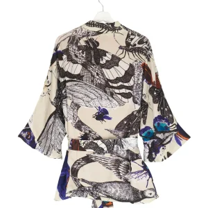 Store One Hundred Stars Butterflies Cobalt Wrap Jacket
