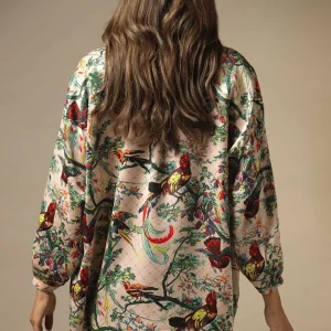 Shop One Hundred Stars Chinoiserie Pink Darcy Shirt