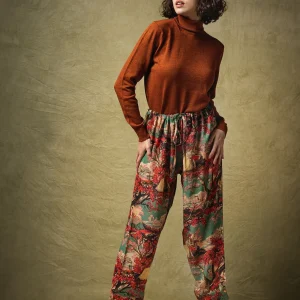 Cheap One Hundred Stars Country Toile Berry Crepe Pants