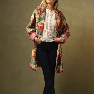 New One Hundred Stars Country Toile Berry Velvet Boyfriend Jacket