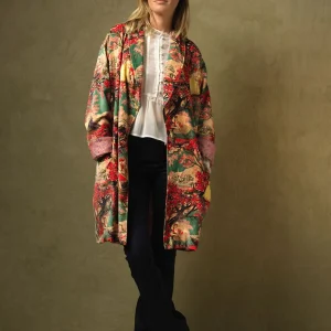 New One Hundred Stars Country Toile Berry Velvet Boyfriend Jacket