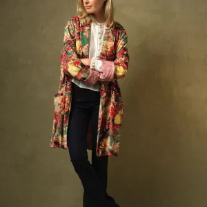 New One Hundred Stars Country Toile Berry Velvet Boyfriend Jacket