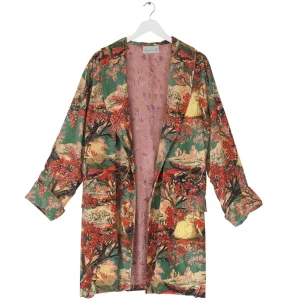 New One Hundred Stars Country Toile Berry Velvet Boyfriend Jacket