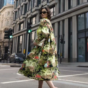 Sale One Hundred Stars Country Toile Velvet Duster Coat