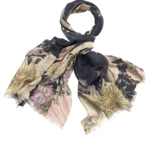 Discount One Hundred Stars Daisy Black Wool Scarf