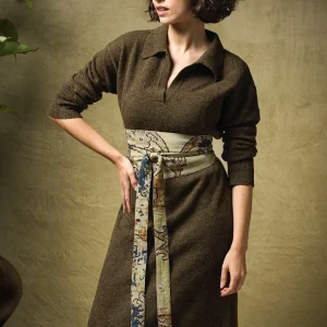 Best Sale One Hundred Stars Dhurrie Taupe Obi Belt
