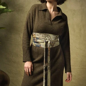 Best Sale One Hundred Stars Dhurrie Taupe Obi Belt