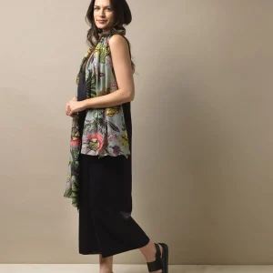 Outlet One Hundred Stars Eccentric Blooms Putty Scarf