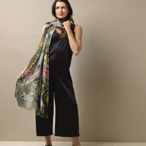 Outlet One Hundred Stars Eccentric Blooms Putty Scarf