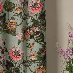 Shop One Hundred Stars Eccentric Bloooms Putty Linen Panel
