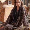 Cheap One Hundred Stars Floral Paisley Blue Boho Dress