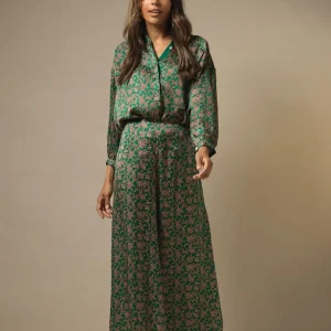Store One Hundred Stars Floral Paisley Green Darcy Shirt