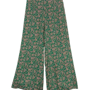 Store One Hundred Stars Floral Paisley Green Palazzo Pant