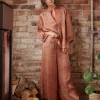 Shop One Hundred Stars Floral Paisley Orange Palazzo Pant