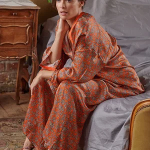 Shop One Hundred Stars Floral Paisley Orange Palazzo Pant