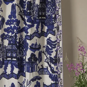 Outlet One Hundred Stars Giant Willow Blue Linen Panel