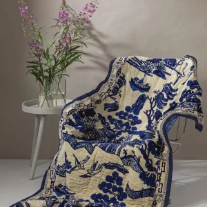 Cheap One Hundred Stars Giant Willow Blue Velvet Throw