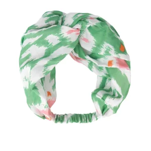 Hot One Hundred Stars Ikat Green Headband