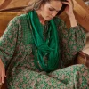 Hot One Hundred Stars Indian Heritage Green Necklace Scarf