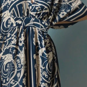 Hot One Hundred Stars Jaipur Blue Margeux Kaftan