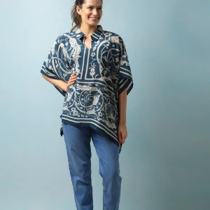 Flash Sale One Hundred Stars Jaipur Blue Tunic Top