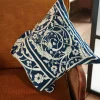 Store One Hundred Stars Jaipur Blue Velvet Cushion