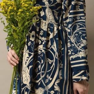Outlet One Hundred Stars Jaipur Blue Velvet Duster Coat