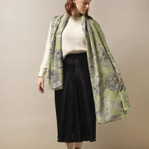 Cheap One Hundred Stars Kew Etched Floral Fern Scarf