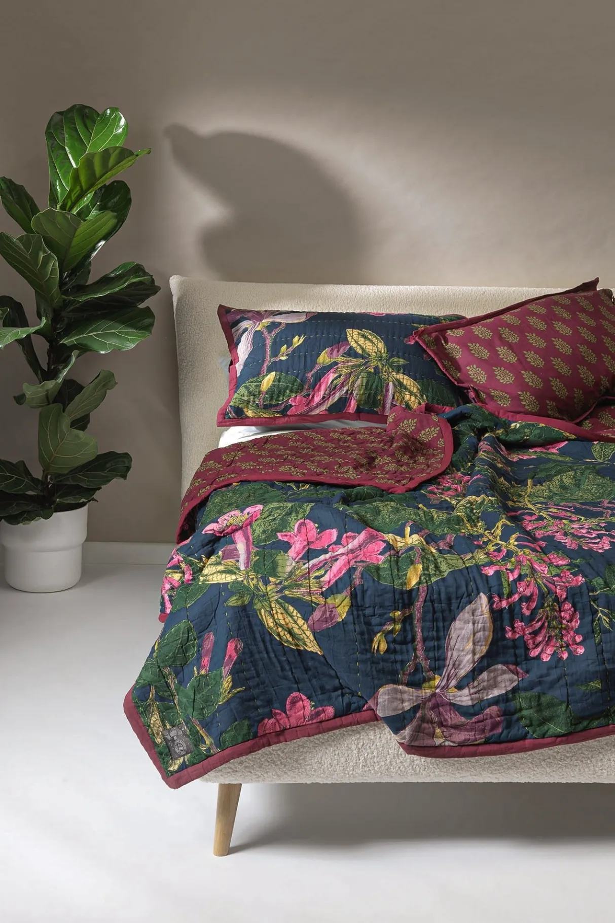 kew_magnolia_blue_pillow_shams_1.webp Discount One Hundred Stars Kew Magnolia Blue Pillow Shams