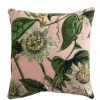 Sale One Hundred Stars Kew Passion Flower Pink Velvet Square Cushion