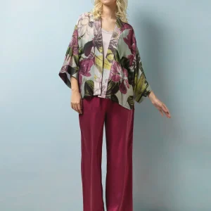 Hot One Hundred Stars Kew Protea Duck Egg Kimono