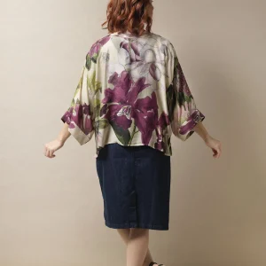 Clearance One Hundred Stars Kew Protea Stone Kimono