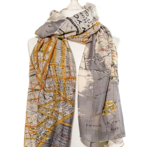 Best Sale One Hundred Stars New York City Grey Map Scarf