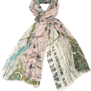 Online One Hundred Stars Paris Map Scarf