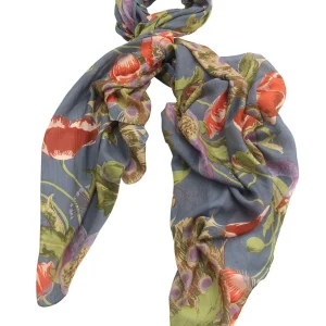 Sale One Hundred Stars Peacock And Poppies Grey Scarf