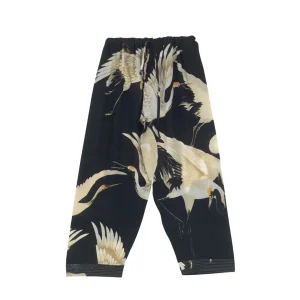Hot One Hundred Stars Stork Black Crepe Lounge Pants