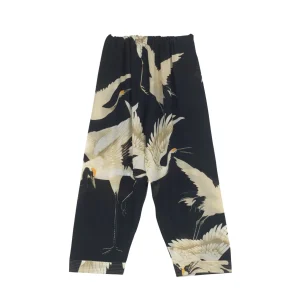 Hot One Hundred Stars Stork Black Crepe Lounge Pants