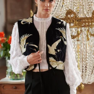 Shop One Hundred Stars Stork Black Gilet