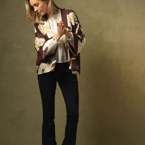 Online One Hundred Stars Stork Burgundy Kimono