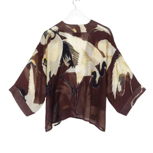 Online One Hundred Stars Stork Burgundy Kimono